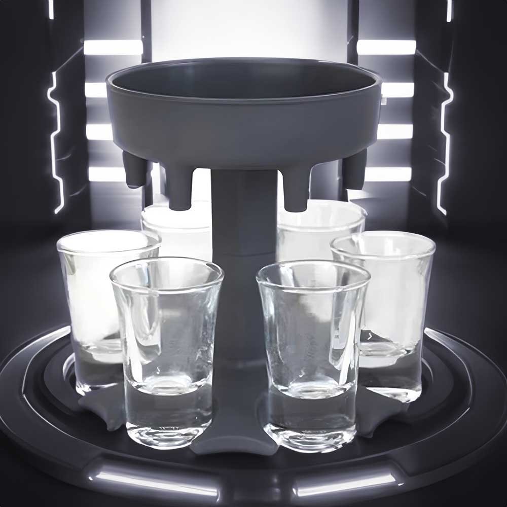 Distribuidor de 6 chupitos, dispensador de chupitos, dispensador de vasos de chupito, portavasos para transportar