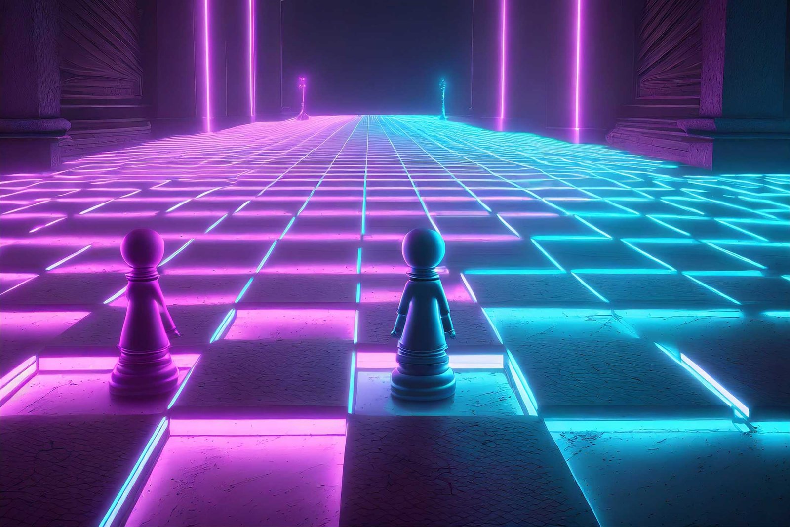 piezas de juego en un campo