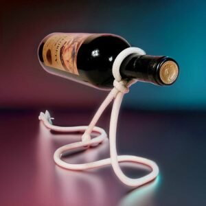 Portabotellas de cuerda, portabotellas con ilusión mágica, presentación decorativa botella de vino
